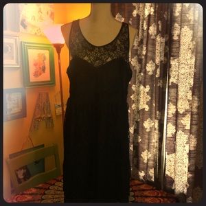 Torrid black lace size 18 dress knee length
